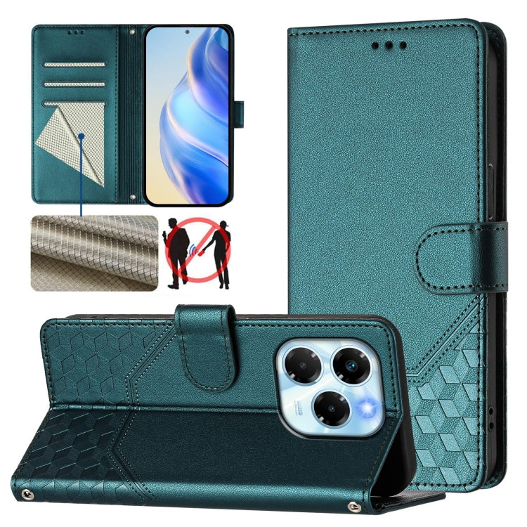 Honeycomb Embossing RFID Leather Phone Case, For Infinix Hot 50i 5G / Smart 9 4G, For Infinix Hot 50 Pro+ 4G, For Infinix Hot 50 4G, For Infinix Hot 50 5G, For Infinix Zero 40 5G / 4G, For Infinix Note 40X 5G, For Infinix Note 40 5G                    ...