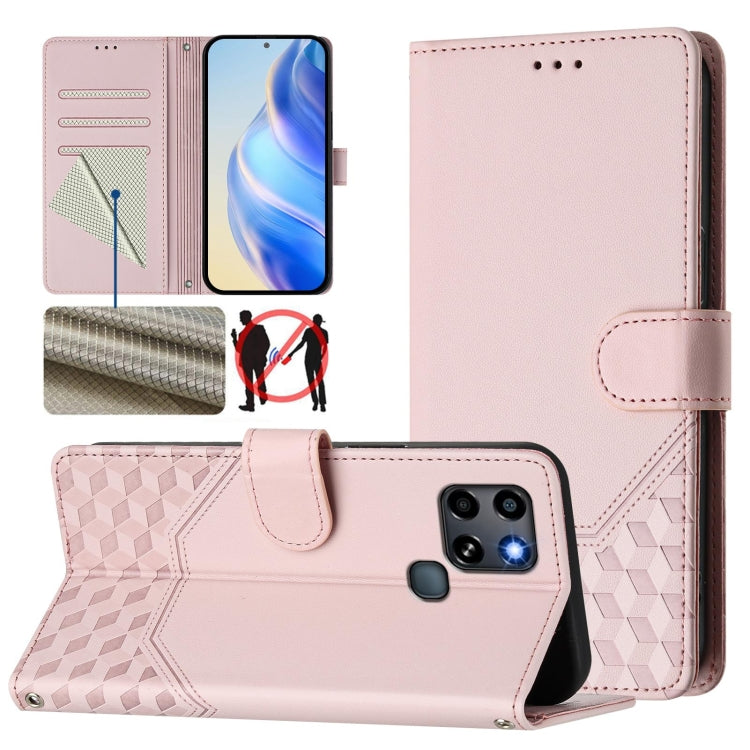 Honeycomb Embossing RFID Leather Phone Case, For Infinix Hot 12i / Hot 20i, For Infinix Zero 5G 2023, For Infinix Hot 20 Play, For Infinix Hot 20 4G, For Infinix Zero 20, For Infinix Note 12 4G / Note 12 Pro 4G, For Infinix Smart 6 / 6 Plus / 6 HD     ...