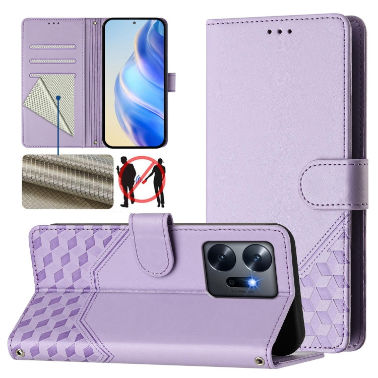 Honeycomb Embossing RFID Leather Phone Case, For Infinix Hot 12i / Hot 20i, For Infinix Zero 5G 2023, For Infinix Hot 20 Play, For Infinix Hot 20 4G, For Infinix Zero 20, For Infinix Note 12 4G / Note 12 Pro 4G, For Infinix Smart 6 / 6 Plus / 6 HD     ...