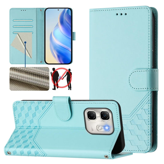 Honeycomb Embossing RFID Leather Phone Case, For Infinix Hot 50i 5G / Smart 9 4G, For Infinix Hot 50 Pro+ 4G, For Infinix Hot 50 4G, For Infinix Hot 50 5G, For Infinix Zero 40 5G / 4G, For Infinix Note 40X 5G, For Infinix Note 40 5G                    ...