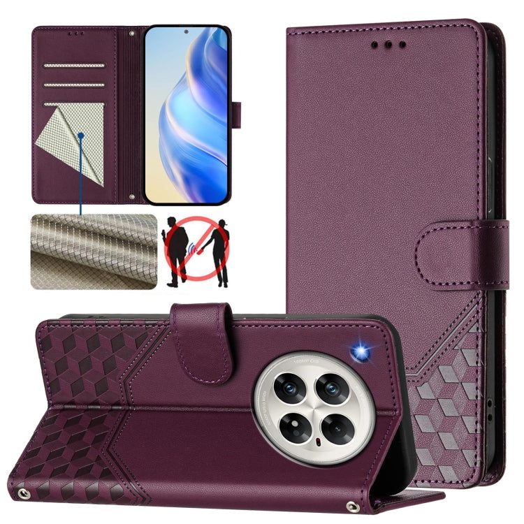 Honeycomb Embossing RFID Leather Phone Case, For Infinix Hot 50i 5G / Smart 9 4G, For Infinix Hot 50 Pro+ 4G, For Infinix Hot 50 4G, For Infinix Hot 50 5G, For Infinix Zero 40 5G / 4G, For Infinix Note 40X 5G, For Infinix Note 40 5G                    ...