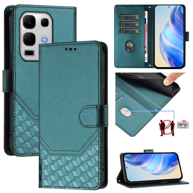 Honeycomb Embossing RFID Leather Phone Case, For Infinix GT 50 Pro 5G, For Infinix Note Edge 5G Global, For Infinix Smart 20 4G / X6840, For Infinix Note 60 5G / Note 60 Pro 5G, For Infinix Hot 60i 5G / Tecno Spark Go 5G, For Infinix Smart 10 Plus     ...