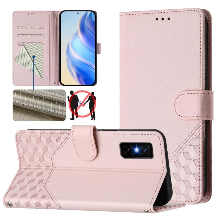 Honeycomb Embossing RFID Leather Phone Case, For Infinix GT 50 Pro 5G, For Infinix Note Edge 5G Global, For Infinix Smart 20 4G / X6840, For Infinix Note 60 5G / Note 60 Pro 5G, For Infinix Hot 60i 5G / Tecno Spark Go 5G, For Infinix Smart 10 Plus     ...