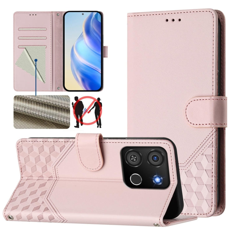 Honeycomb Embossing RFID Leather Phone Case, For itel A23 Pro / A17, For itel P55 5G, For itel RS4 S666LN, For itel S24, For itel P55+, For itel P55 4G / Infinix Smart 8, For itel A05s, For itel A70