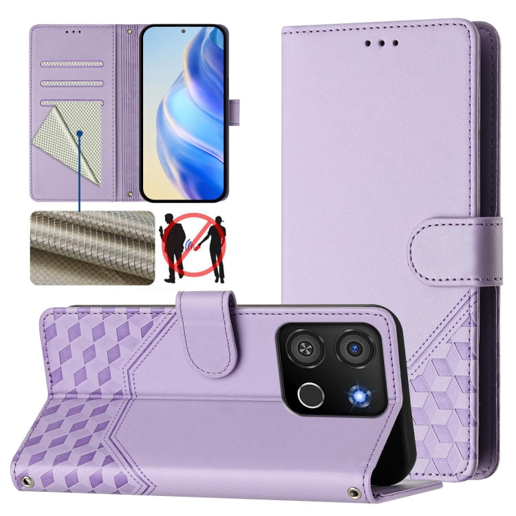 Honeycomb Embossing RFID Leather Phone Case, For itel A23 Pro / A17, For itel P55 5G, For itel RS4 S666LN, For itel S24, For itel P55+, For itel P55 4G / Infinix Smart 8, For itel A05s, For itel A70