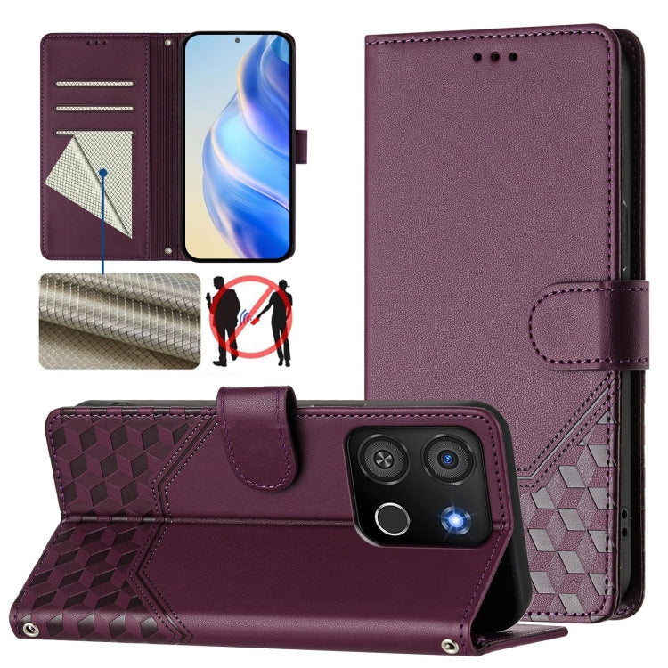 Honeycomb Embossing RFID Leather Phone Case, For itel A23 Pro / A17, For itel P55 5G, For itel RS4 S666LN, For itel S24, For itel P55+, For itel P55 4G / Infinix Smart 8, For itel A05s, For itel A70