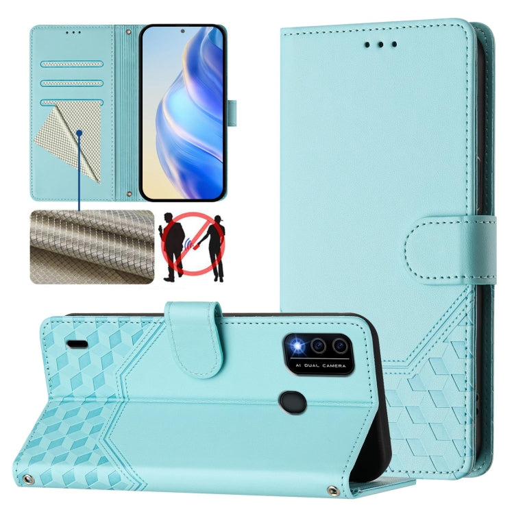 Honeycomb Embossing RFID Leather Phone Case, For itel A60 / A60s, For itel S23+, For itel S23 S665L, For itel S18, For itel P40, For itel P38, For itel S17 / Vision 3, For itel A48
