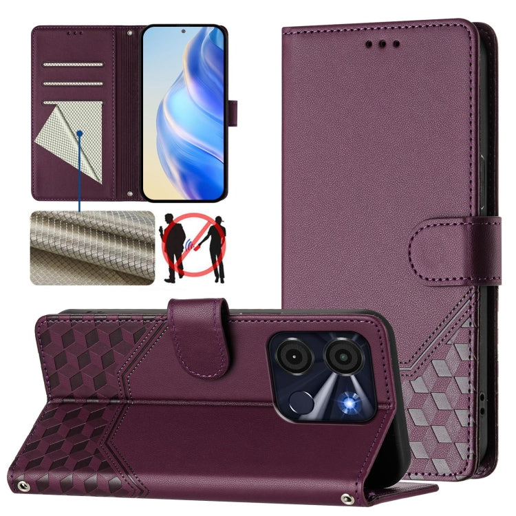 Honeycomb Embossing RFID Leather Phone Case, For itel A60 / A60s, For itel S23+, For itel S23 S665L, For itel S18, For itel P40, For itel P38, For itel S17 / Vision 3, For itel A48