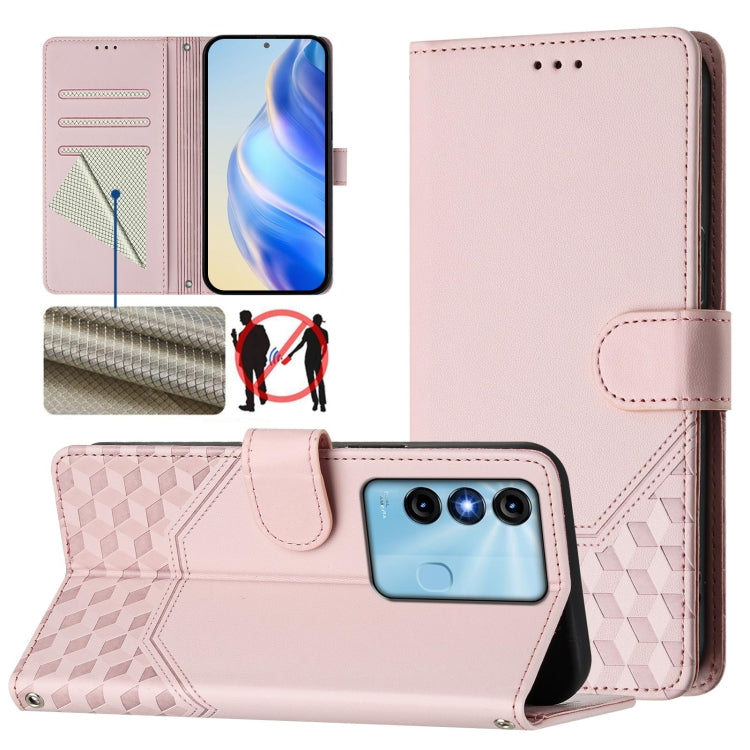 Honeycomb Embossing RFID Leather Phone Case, For itel A60 / A60s, For itel S23+, For itel S23 S665L, For itel S18, For itel P40, For itel P38, For itel S17 / Vision 3, For itel A48