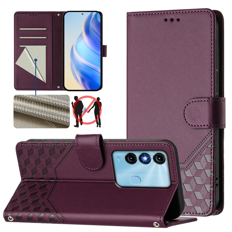 Honeycomb Embossing RFID Leather Phone Case, For itel A60 / A60s, For itel S23+, For itel S23 S665L, For itel S18, For itel P40, For itel P38, For itel S17 / Vision 3, For itel A48