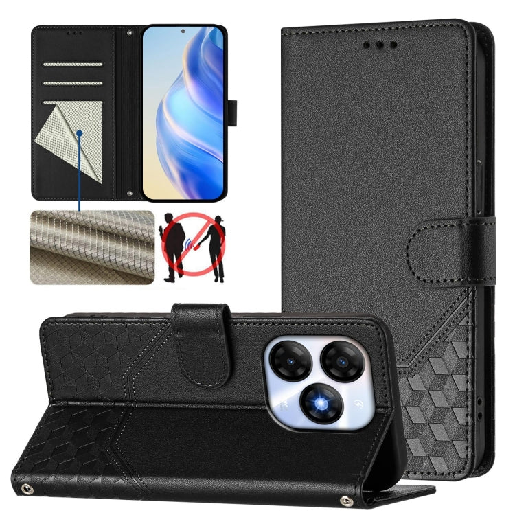 Honeycomb Embossing RFID Leather Phone Case, For itel A23 Pro / A17, For itel P55 5G, For itel RS4 S666LN, For itel S24, For itel P55+, For itel P55 4G / Infinix Smart 8, For itel A05s, For itel A70