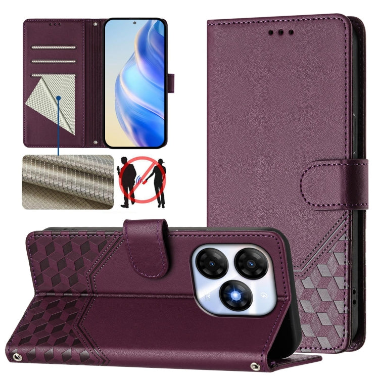 Honeycomb Embossing RFID Leather Phone Case, For itel A23 Pro / A17, For itel P55 5G, For itel RS4 S666LN, For itel S24, For itel P55+, For itel P55 4G / Infinix Smart 8, For itel A05s, For itel A70
