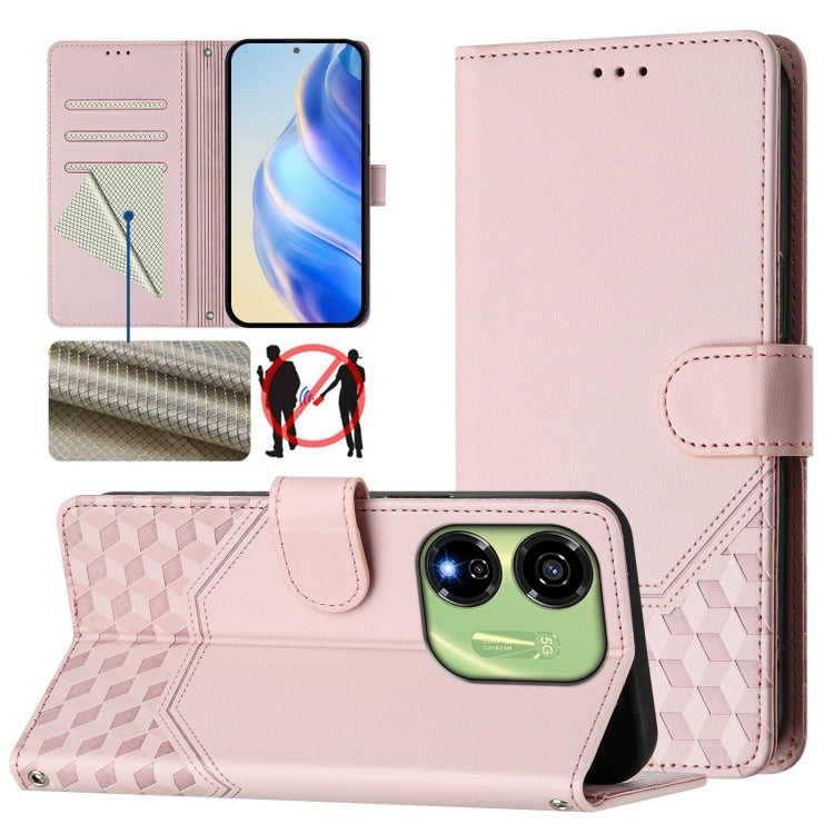Honeycomb Embossing RFID Leather Phone Case, For itel A23 Pro / A17, For itel P55 5G, For itel RS4 S666LN, For itel S24, For itel P55+, For itel P55 4G / Infinix Smart 8, For itel A05s, For itel A70