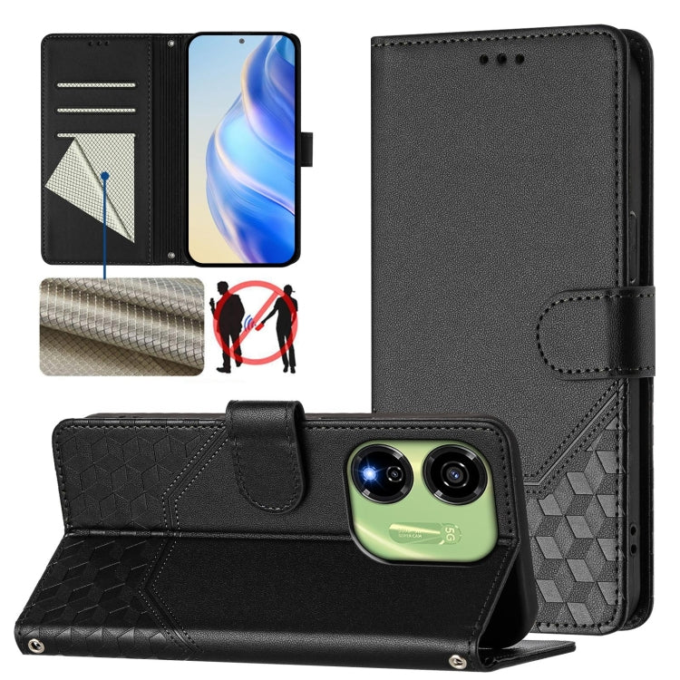 Honeycomb Embossing RFID Leather Phone Case, For itel A23 Pro / A17, For itel P55 5G, For itel RS4 S666LN, For itel S24, For itel P55+, For itel P55 4G / Infinix Smart 8, For itel A05s, For itel A70
