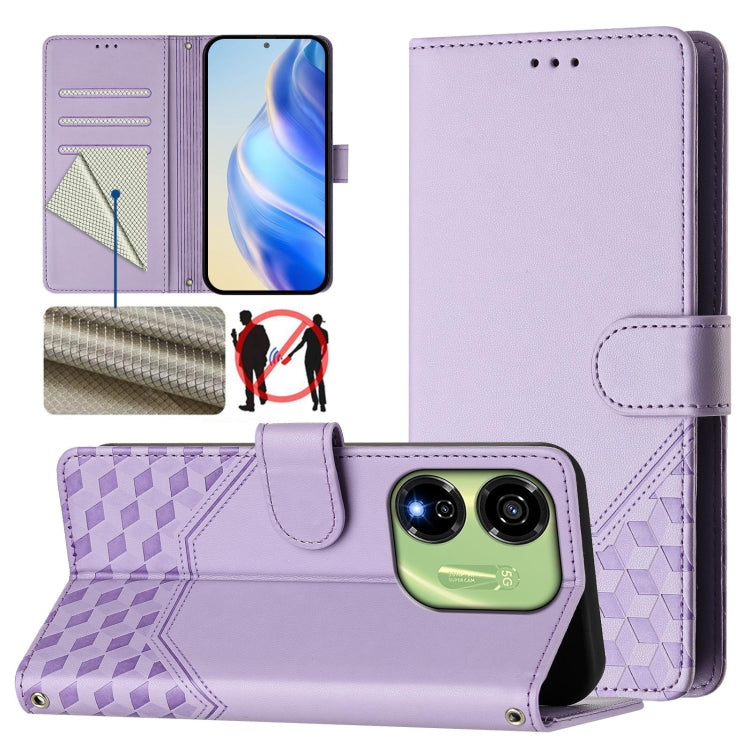 Honeycomb Embossing RFID Leather Phone Case, For itel A23 Pro / A17, For itel P55 5G, For itel RS4 S666LN, For itel S24, For itel P55+, For itel P55 4G / Infinix Smart 8, For itel A05s, For itel A70