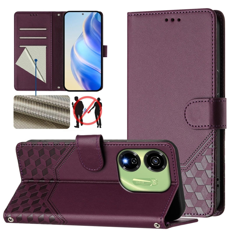 Honeycomb Embossing RFID Leather Phone Case, For itel A23 Pro / A17, For itel P55 5G, For itel RS4 S666LN, For itel S24, For itel P55+, For itel P55 4G / Infinix Smart 8, For itel A05s, For itel A70