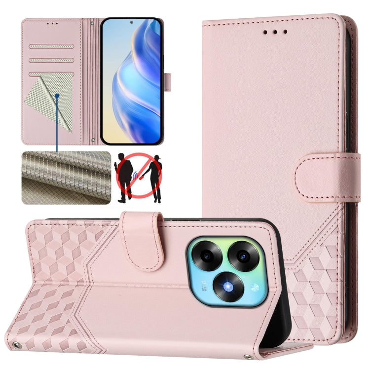 Honeycomb Embossing RFID Leather Phone Case, For itel A60 / A60s, For itel S23+, For itel S23 S665L, For itel S18, For itel P40, For itel P38, For itel S17 / Vision 3, For itel A48