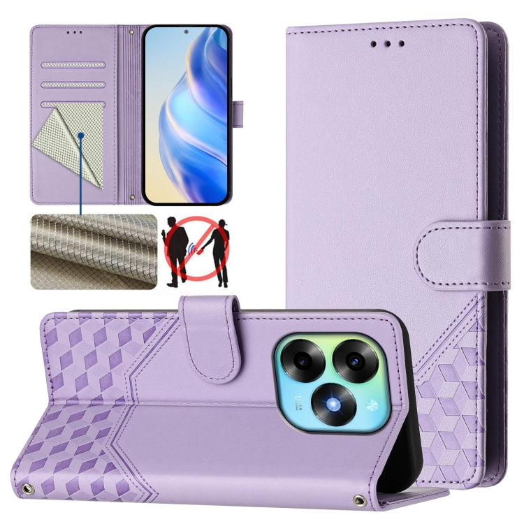 Honeycomb Embossing RFID Leather Phone Case, For itel A60 / A60s, For itel S23+, For itel S23 S665L, For itel S18, For itel P40, For itel P38, For itel S17 / Vision 3, For itel A48