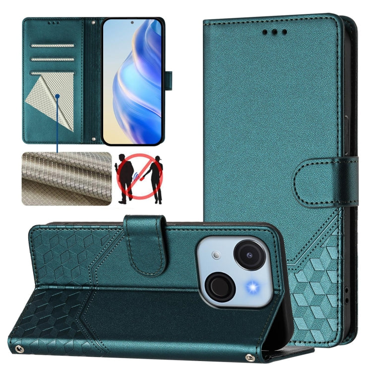 Honeycomb Embossing RFID Leather Phone Case, For itel A200 4G / A200+ 4G, For itel A95 5G, For itel A90 4G, For itel City 100, For itel Power 70, For itel A80 4G, For itel A50C, For itel A50