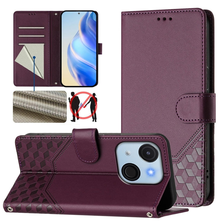 Honeycomb Embossing RFID Leather Phone Case, For itel A200 4G / A200+ 4G, For itel A95 5G, For itel A90 4G, For itel City 100, For itel Power 70, For itel A80 4G, For itel A50C, For itel A50