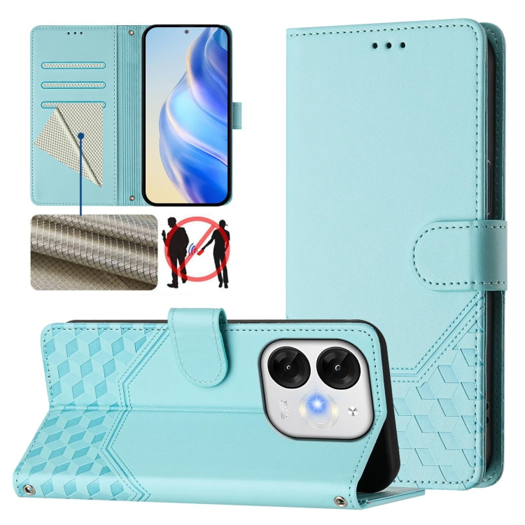 Honeycomb Embossing RFID Leather Phone Case, For itel A200 4G / A200+ 4G, For itel A95 5G, For itel A90 4G, For itel City 100, For itel Power 70, For itel A80 4G, For itel A50C, For itel A50