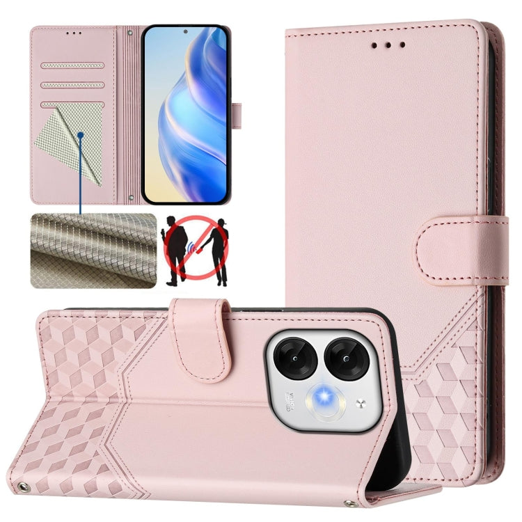 Honeycomb Embossing RFID Leather Phone Case, For itel A200 4G / A200+ 4G, For itel A95 5G, For itel A90 4G, For itel City 100, For itel Power 70, For itel A80 4G, For itel A50C, For itel A50