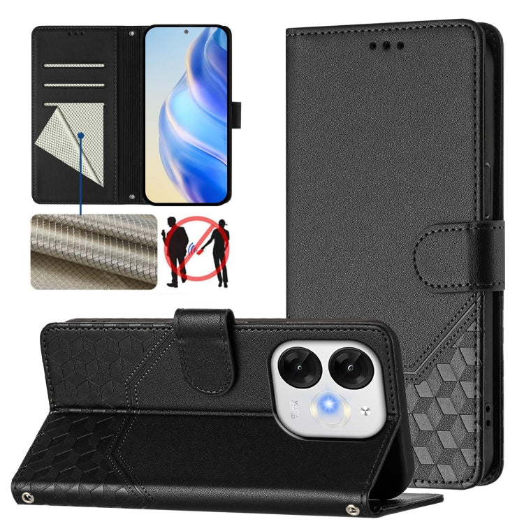 Honeycomb Embossing RFID Leather Phone Case, For itel A200 4G / A200+ 4G, For itel A95 5G, For itel A90 4G, For itel City 100, For itel Power 70, For itel A80 4G, For itel A50C, For itel A50