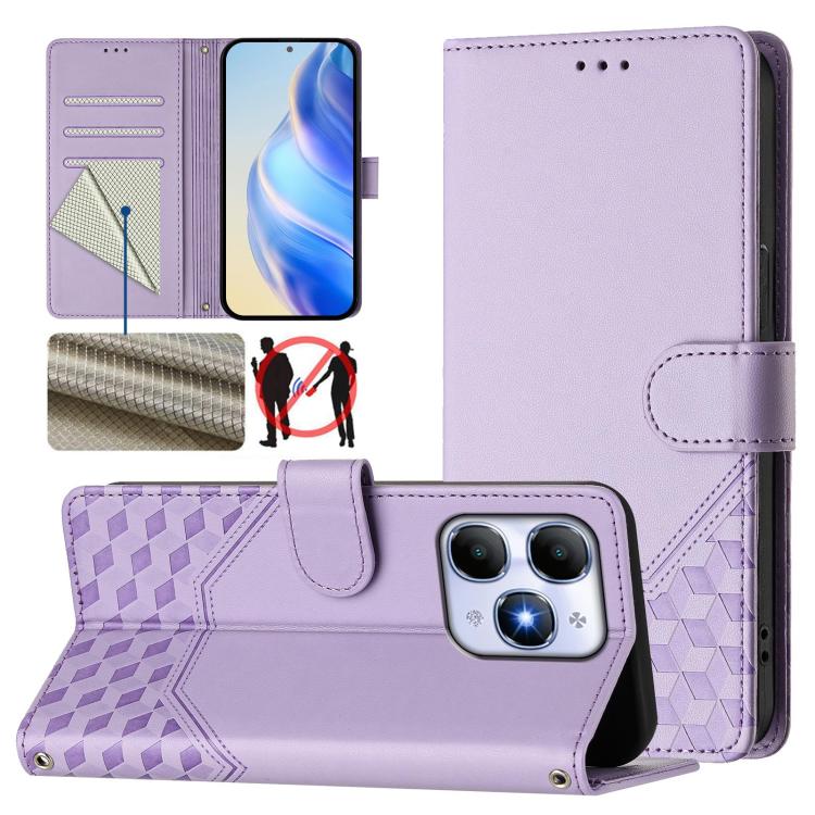 Honeycomb Embossing RFID Leather Phone Case, For itel A200 4G / A200+ 4G, For itel A95 5G, For itel A90 4G, For itel City 100, For itel Power 70, For itel A80 4G, For itel A50C, For itel A50