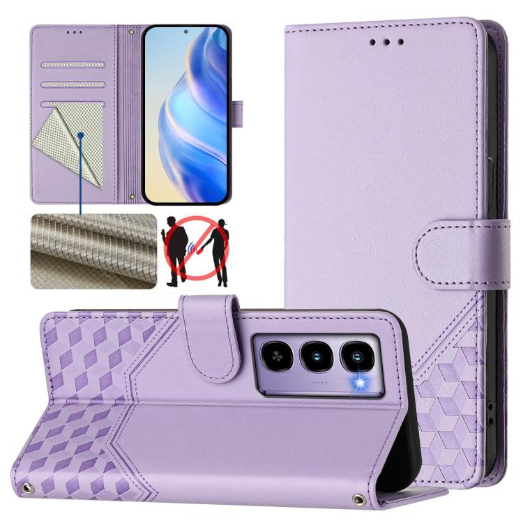 Honeycomb Embossing RFID Leather Phone Case, For itel A200 4G / A200+ 4G, For itel A95 5G, For itel A90 4G, For itel City 100, For itel Power 70, For itel A80 4G, For itel A50C, For itel A50