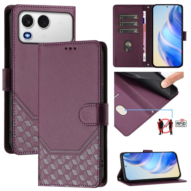 Honeycomb Embossing RFID Leather Phone Case, For itel A200 4G / A200+ 4G, For itel A95 5G, For itel A90 4G, For itel City 100, For itel Power 70, For itel A80 4G, For itel A50C, For itel A50