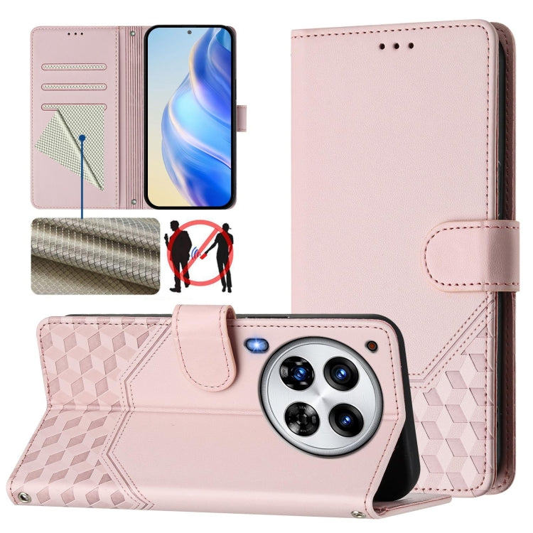 Honeycomb Embossing RFID Leather Phone Case, For Tecno Spark 30 5G, For Tecno Spark Go 1 / Spark Go 2025, For Tecno Spark 30C, For Tecno Spark 20 Pro 5G, For Tecno Pop 6C, For Tecno Spark 10 Pro Magic Magenta, For Tecno Camon 30 Premier 5G             ...