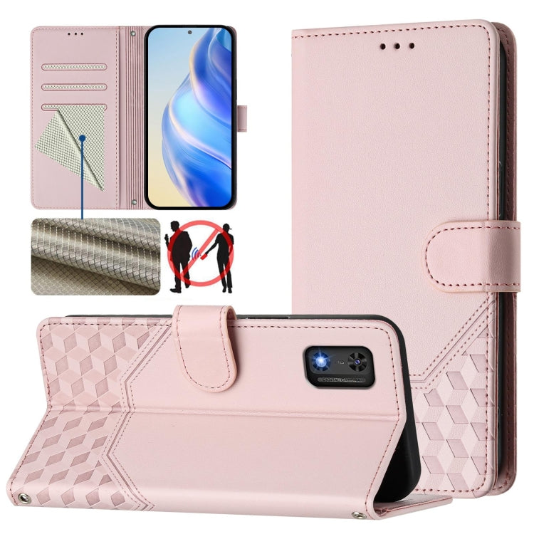 Honeycomb Embossing RFID Leather Phone Case, For Tecno Spark 30 5G, For Tecno Spark Go 1 / Spark Go 2025, For Tecno Spark 30C, For Tecno Spark 20 Pro 5G, For Tecno Pop 6C, For Tecno Spark 10 Pro Magic Magenta, For Tecno Camon 30 Premier 5G             ...