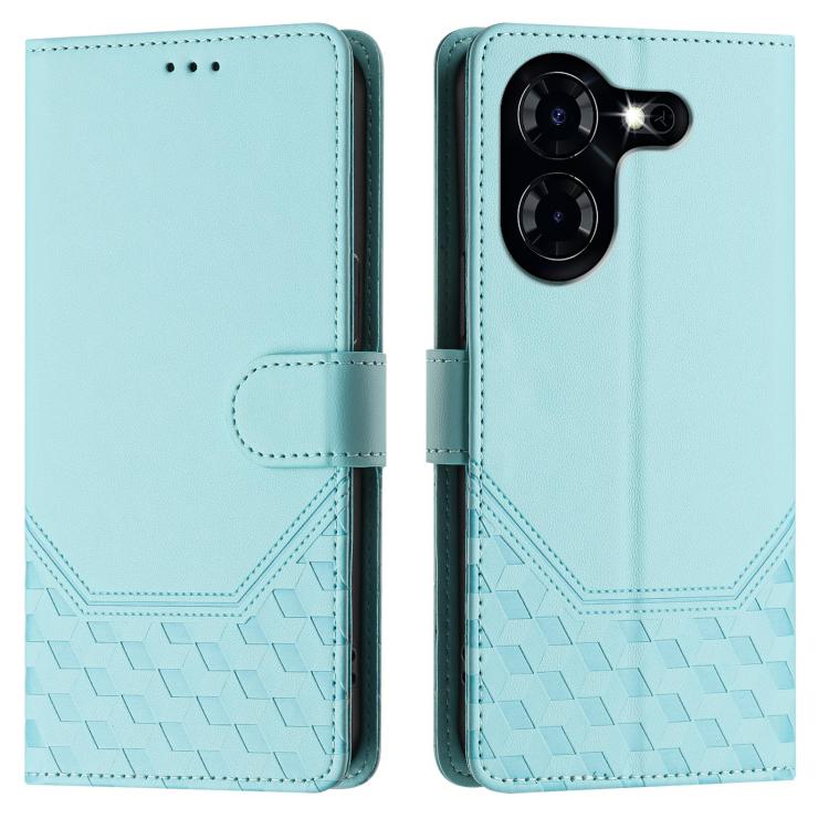 Honeycomb Embossing RFID Leather Phone Case, For Tecno Pova 5, For Tecno Camon 20 Premier 5G, For Tecno Camon 20 Pro 5G, For Tecno Camon 20 / Camon 20 Pro 4G, For Tecno Pop 7 / Pop 7 Pro, For Tecno Spark Go 2023 /  Infinix Smart 7, For Tecno Spark 10 5...