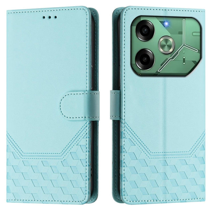 Honeycomb Embossing RFID Leather Phone Case, For Tecno Pova 6 4G, For Tecno Pova 6 5G / 6 Pro 5G, For Tecno Camon 30 Pro 5G, For Tecno Camon 30 5G / 4G, For Tecno Spark 20 Pro+ 4G, For Tecno Spark Go 2024 4G, For Tecno Pova 5 Pro 5G, For Tecno Pova Neo 3