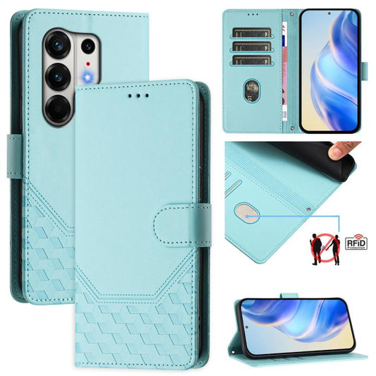 Honeycomb Embossing RFID Leather Phone Case, For Tecno Camon 50 Pro 4G, For Tecno Camon 50 4G, For Tecno Spark Slim 5G, For Tecno Pop 10 / Infinix Smart 10 4G, For Tecno Camon 40 Pro 4G, For Tecno Camon 40 Premier, For Tecno Camon 40 4G                ...