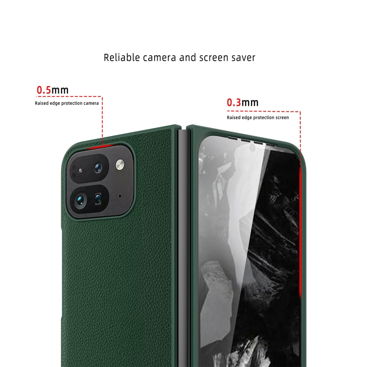 Litchi Texture Leather PC Shockproof Phone Case, For Google Pixel 9 Pro Fold