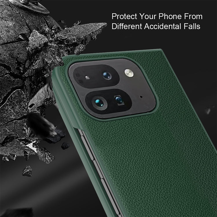 Litchi Texture Leather PC Shockproof Phone Case, For Google Pixel 9 Pro Fold