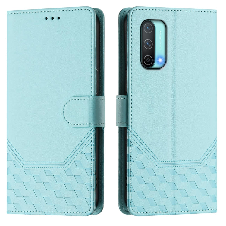 Honeycomb Embossing RFID Leather Phone Case, For OnePlus Nord CE 5G, For OnePlus Nord 2, For OnePlus 9 Pro, For OnePlus 9, For OnePlus Nord N10 5G