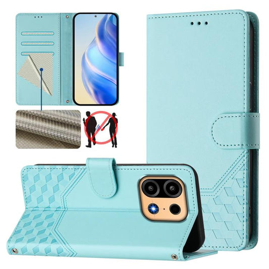 Honeycomb Embossing RFID Leather Phone Case, For OnePlus Turbo 6X Pro 5G, For OnePlus Turbo 6 / Turbo 6V, For OnePlus Ace 5 Ultra, For OnePlus Ace 5 Racing, For OnePlus 13R / Ace 5 Pro 5G, For OnePlus Nord 4 5G, For OnePlus Nord CE4 Lite               ...