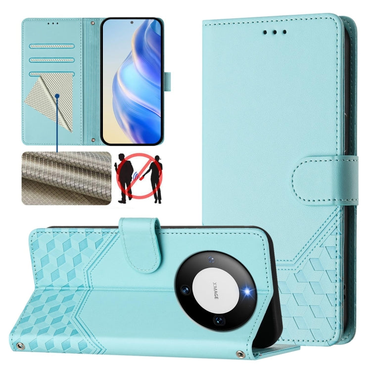 Honeycomb Embossing RFID Leather Phone Case, For Huawei nova 14 5G, For Huawei nova 13 Pro, For Huawei nova 13 / nova 12, For Huawei Pura 70 Pro / Pura 70 Pro+, For Huawei nova 12i 4G, For Huawei nova 12S 4G, For Huawei Pura 70                         ...