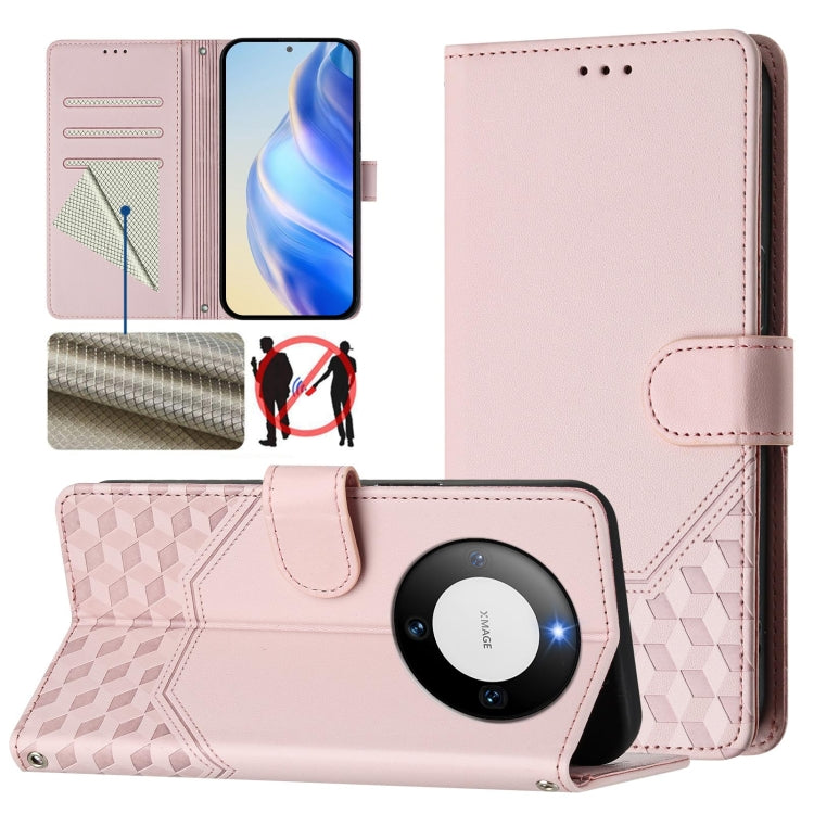 Honeycomb Embossing RFID Leather Phone Case, For Huawei nova 14 5G, For Huawei nova 13 Pro, For Huawei nova 13 / nova 12, For Huawei Pura 70 Pro / Pura 70 Pro+, For Huawei nova 12i 4G, For Huawei nova 12S 4G, For Huawei Pura 70                         ...