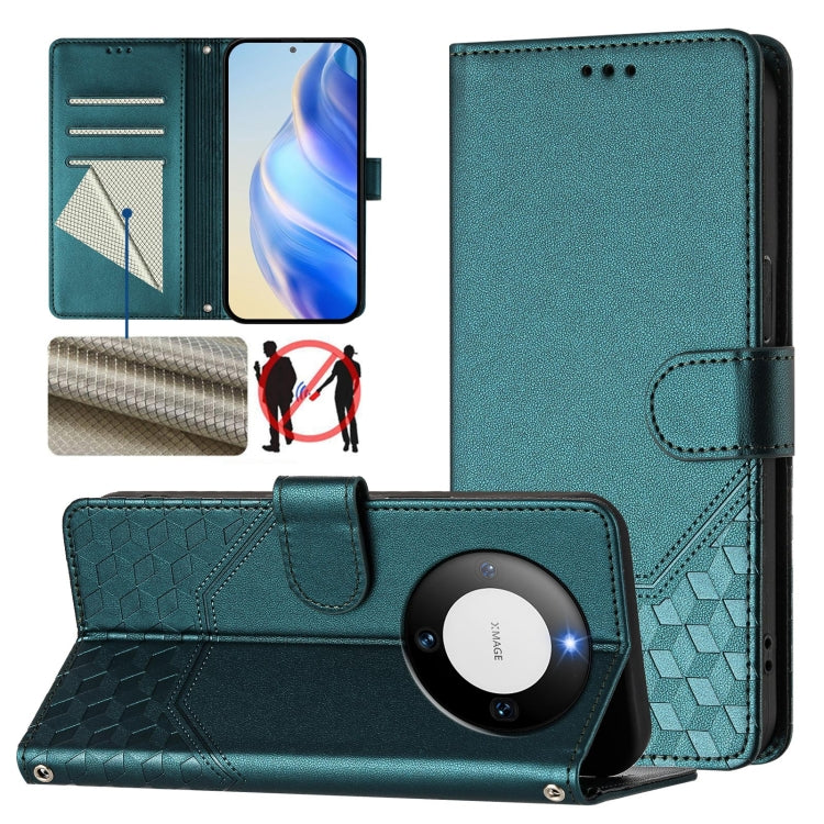 Honeycomb Embossing RFID Leather Phone Case, For Huawei nova 14 5G, For Huawei nova 13 Pro, For Huawei nova 13 / nova 12, For Huawei Pura 70 Pro / Pura 70 Pro+, For Huawei nova 12i 4G, For Huawei nova 12S 4G, For Huawei Pura 70                         ...
