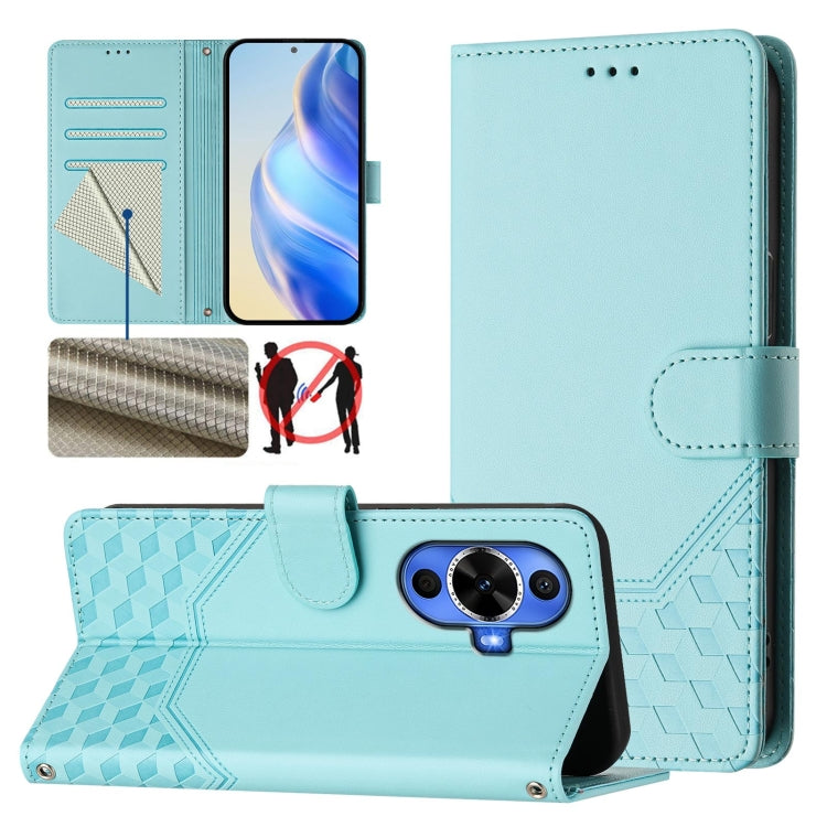 Honeycomb Embossing RFID Leather Phone Case, For Huawei nova 14 5G, For Huawei nova 13 Pro, For Huawei nova 13 / nova 12, For Huawei Pura 70 Pro / Pura 70 Pro+, For Huawei nova 12i 4G, For Huawei nova 12S 4G, For Huawei Pura 70                         ...