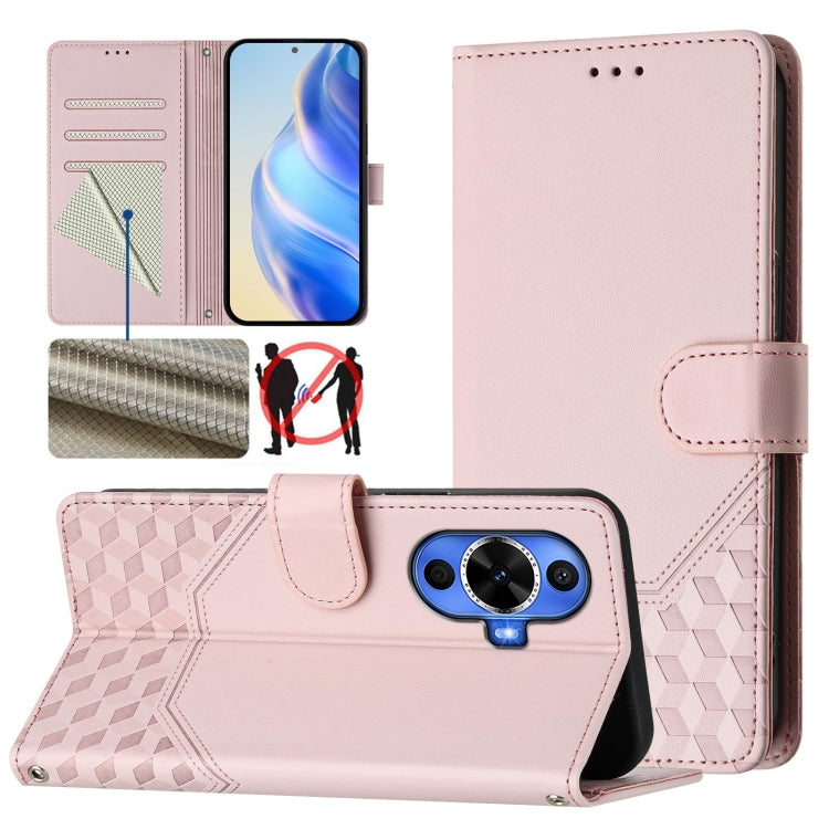 Honeycomb Embossing RFID Leather Phone Case, For Huawei nova 14 5G, For Huawei nova 13 Pro, For Huawei nova 13 / nova 12, For Huawei Pura 70 Pro / Pura 70 Pro+, For Huawei nova 12i 4G, For Huawei nova 12S 4G, For Huawei Pura 70                         ...