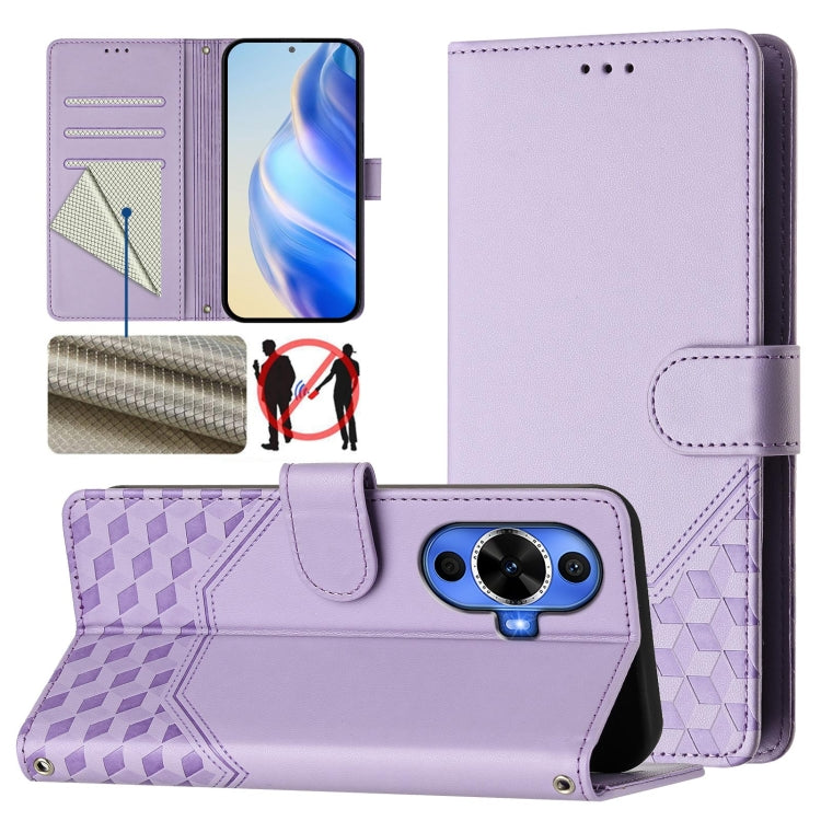 Honeycomb Embossing RFID Leather Phone Case, For Huawei nova 14 5G, For Huawei nova 13 Pro, For Huawei nova 13 / nova 12, For Huawei Pura 70 Pro / Pura 70 Pro+, For Huawei nova 12i 4G, For Huawei nova 12S 4G, For Huawei Pura 70                         ...