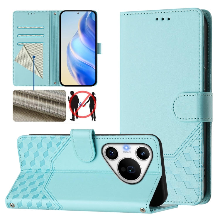 Honeycomb Embossing RFID Leather Phone Case, For Huawei nova 14 5G, For Huawei nova 13 Pro, For Huawei nova 13 / nova 12, For Huawei Pura 70 Pro / Pura 70 Pro+, For Huawei nova 12i 4G, For Huawei nova 12S 4G, For Huawei Pura 70                         ...