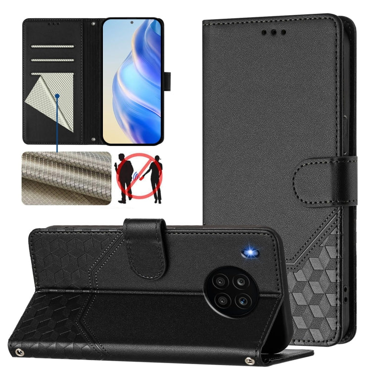 Honeycomb Embossing RFID Leather Phone Case, For Huawei nova 8i, For Huawei P50 Pro, For Huawei P50, For Huawei Enjoy 20 SE / P Smart 2021