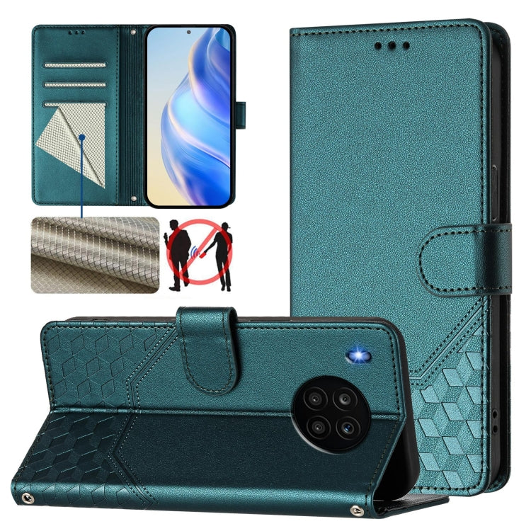Honeycomb Embossing RFID Leather Phone Case, For Huawei nova 8i, For Huawei P50 Pro, For Huawei P50, For Huawei Enjoy 20 SE / P Smart 2021