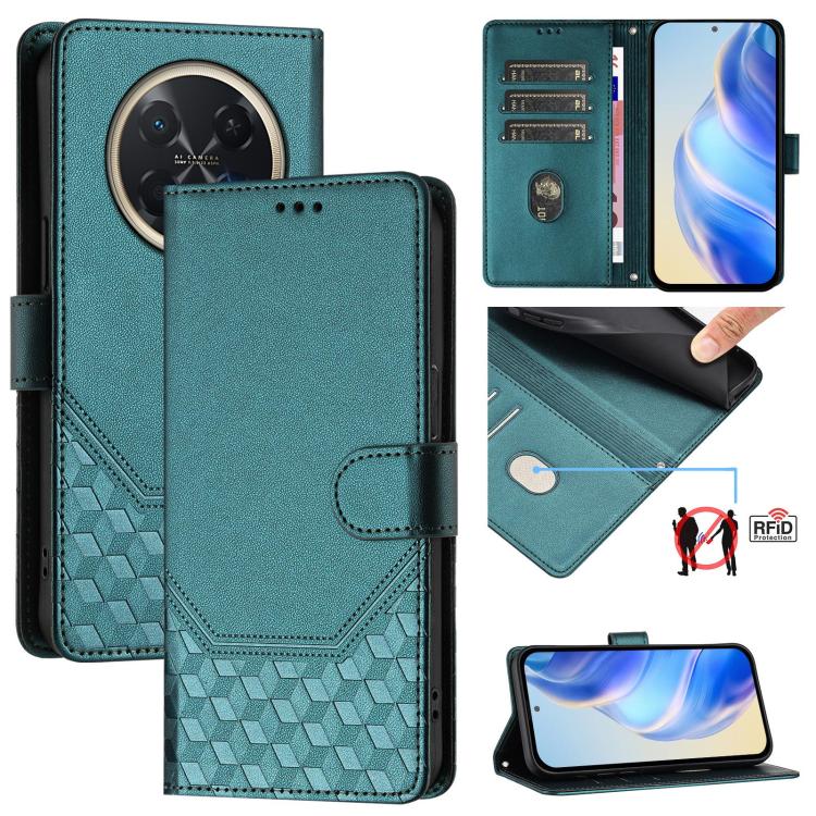 Honeycomb Embossing RFID Leather Phone Case, For Huawei nova 16z, For Huawei nova 16, For Huawei Pura 90 Pro Max, For Huawei Pura 90 Pro, For Huawei Mate 70 Air, For Huawei Enjoy 80s, For Huawei nova 14 Ultra 5G, For Huawei nova 14 Pro 5G