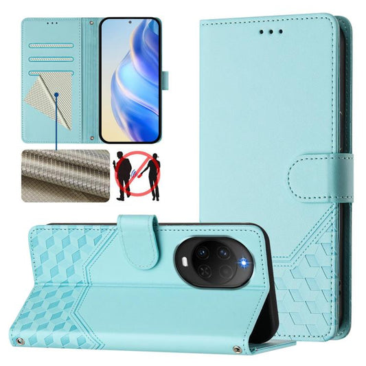 Honeycomb Embossing RFID Leather Phone Case, For Huawei nova 16z, For Huawei nova 16, For Huawei Pura 90 Pro Max, For Huawei Pura 90 Pro, For Huawei Mate 70 Air, For Huawei Enjoy 80s, For Huawei nova 14 Ultra 5G, For Huawei nova 14 Pro 5G